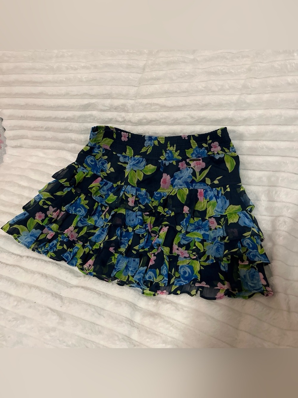 Vintage Abercrombie & Fitch Floral Ruffle Mini Skirt - perfect condition
